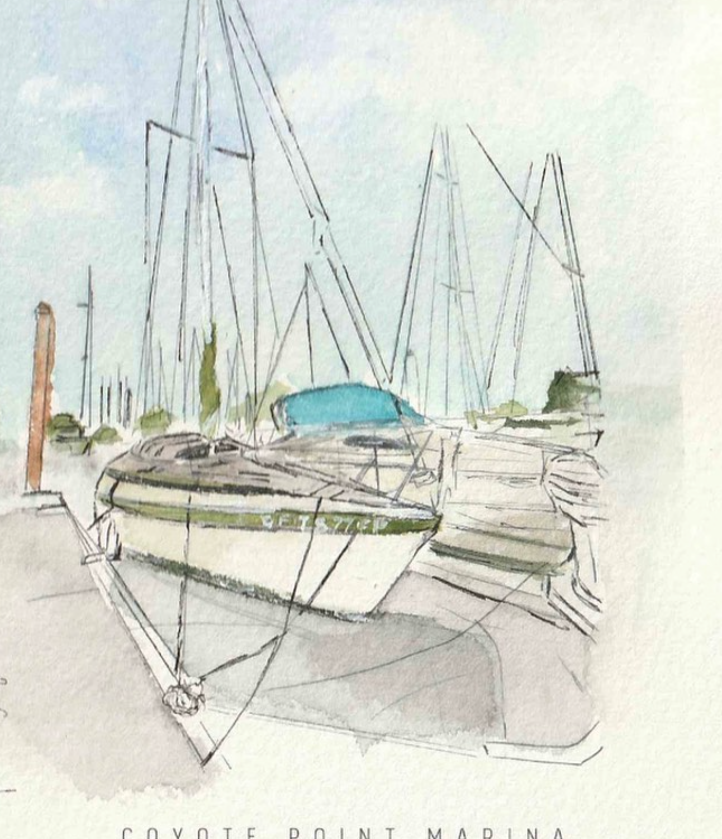 Custom Boat Portrait — 5x7 Watercolor