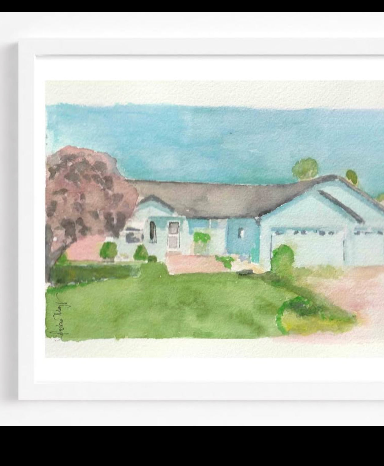 Custom Home Portrait — 5x7 Watercolor